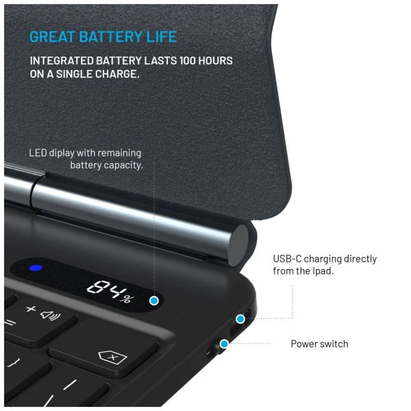 Fixed Typee Coque clavier QWERTY iPad Pro 11 (2025) M5 / (2024) M4 - Noir