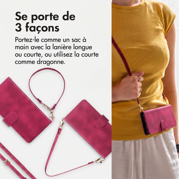 imoshion Etui de télephone portefeuille avec cordon Motorola Moto G77 - Rouge