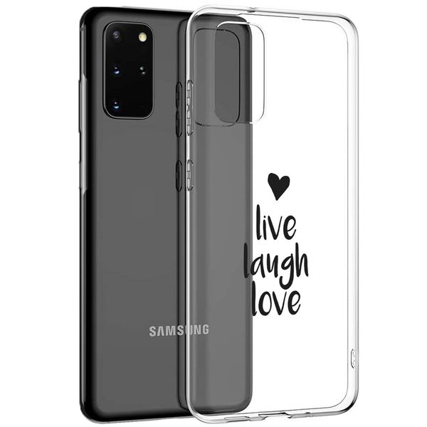 imoshion Coque Design Galaxy S20 Plus - Live Laugh Love - Noir