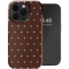 Selencia Coque arrière Vivid Apple iPhone 14 Pro - Happy Dots Chocolate