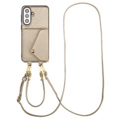 Selencia Coque de télephone Sera avec cordon et porte-cartes enveloppe Samsung Galaxy A57 (5G) - Champagne