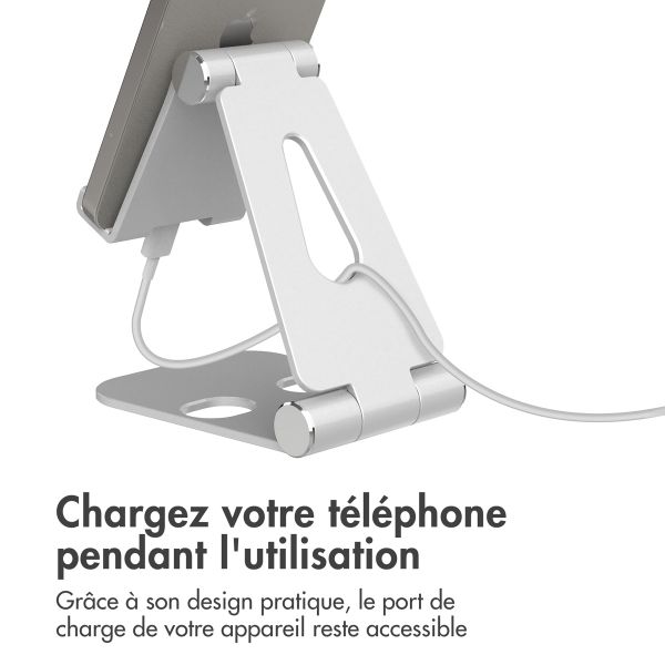 imoshion Support téléphone de bureau en aluminium - Réglable - Universel - Argent