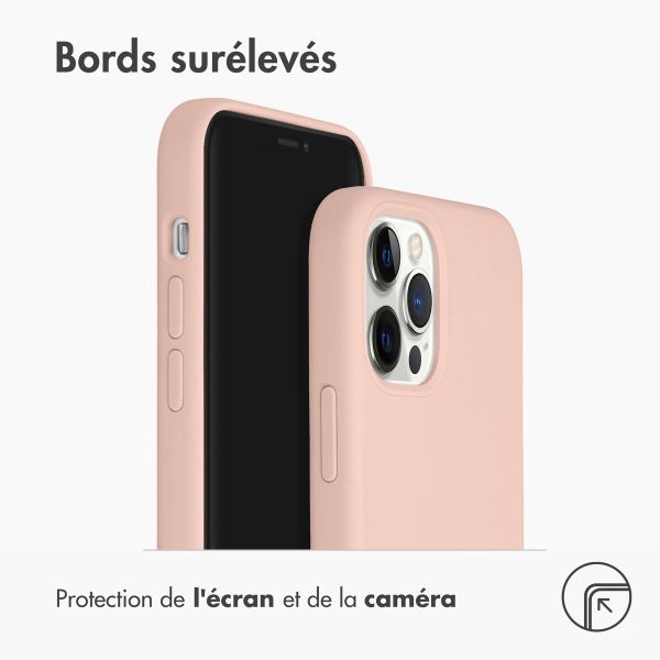 Accezz Coque Liquid Silicone Apple iPhone 12 (Pro) - Rose