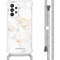 imoshion Coque Design avec cordon Samsung Galaxy A33 - White Marble