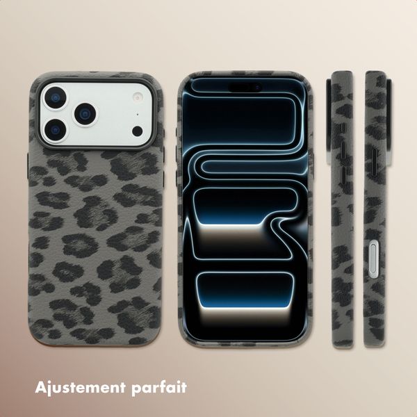 Selencia Coque Sabi imprimé panthère avec MagSafe Apple iPhone 17 Pro Max - Midnight Black