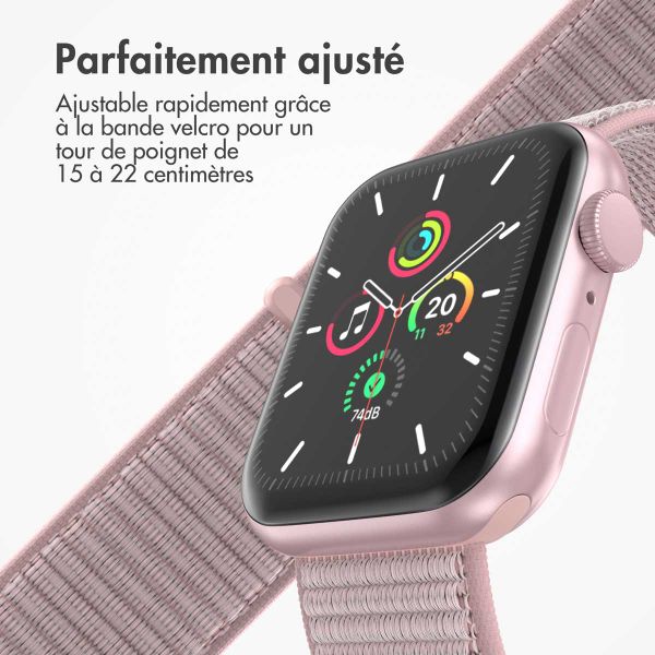imoshion Bracelet en nylon Apple Watch Series 1 t/m 9 / SE (38/40/41 mm) | Series 10 / 11 (42 mm) - Light Pink