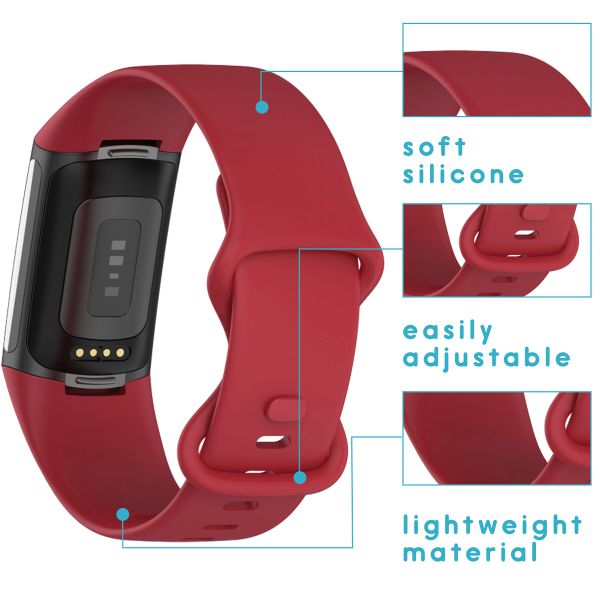 imoshion Bracelet silicone Fitbit Charge 5 / Charge 6 - Taille S - Rouge