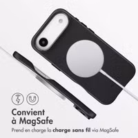 Accezz Coque arrière en cuir avec MagSafe Apple iPhone Air - Onyx Black