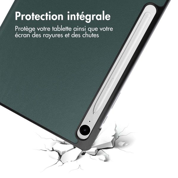 imoshion Coque tablette Trifold Samsung Galaxy Tab S9 11.0 pouces / Tab S10 FE / S9 FE 10.9 pouces - Vert foncé
