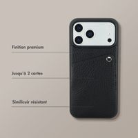 Selencia Coque Riva avec porte-cartes Apple iPhone 17 Pro - Noir
