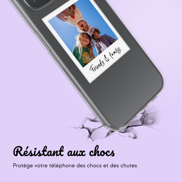 Coque personnalisée avec polaroid iPhone 15 - Transparent