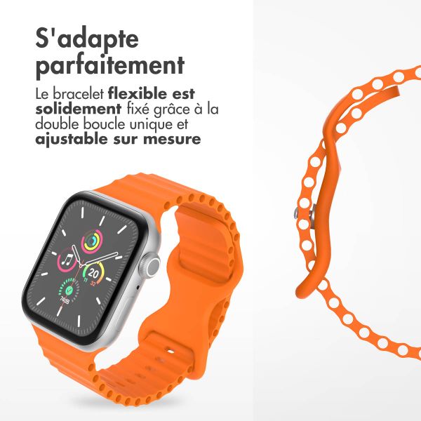 imoshion Bracelet Athletic en silicone Apple Watch Series 1 t/m 11 / SE / Ultra (44/45/46/49 mm) - Orange
