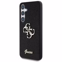 Guess Coque 4G Metal Logo Glitter Samsung Galaxy S25 - Noir