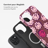 Selencia Coque arrière Vivid avec MagSafe Apple iPhone 15 - Wavy Smiley Pink