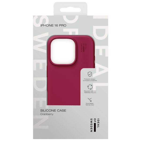 iDeal of Sweden Coque Silicone Apple iPhone 16 Pro - Cranberry