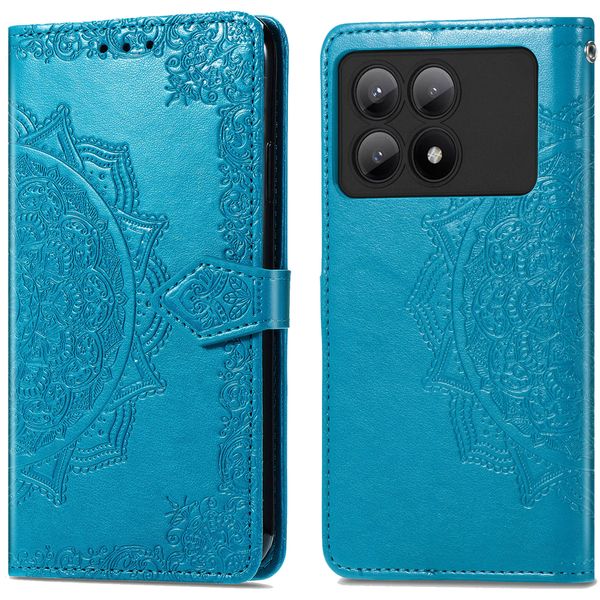 imoshion Etui de téléphone portefeuille Mandala Xiaomi Poco X6 Pro - Turquoise