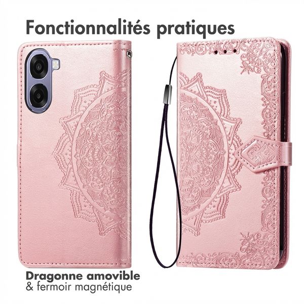 imoshion Etui de télephone Mandala Oppo A6x (4G/5G) - Rose Gold