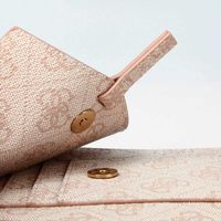 Guess Sacoche de téléphone bandoulière - Pochette d'épaule pour smartphone avec lanière logo 4G - Rose