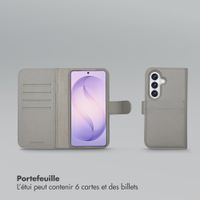 Selencia Étui portefeuille amovible Olyn avec MagSafe Samsung Galaxy S26 - Gris