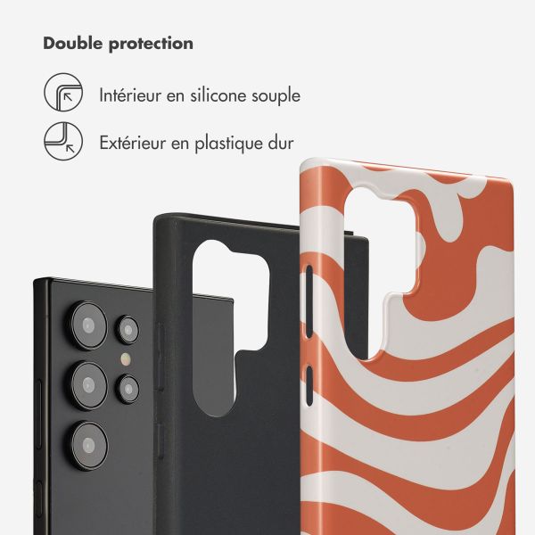 Selencia Coque arrière Vivid Samsung Galaxy S24 Ultra - Dream Swirl Orange