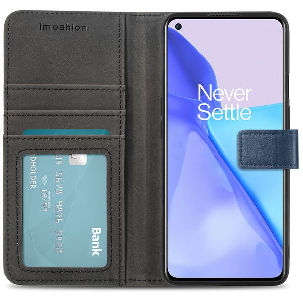 imoshion Étui de téléphone portefeuille Luxe OnePlus 9 - Bleu foncé