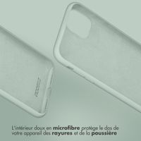 Accezz Coque Liquid Silicone Apple iPhone 12 (Pro) - Sky Blue