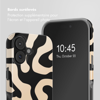 Selencia Coque arrière Vivid avec MagSafe Apple iPhone 17 - Art Wave Black