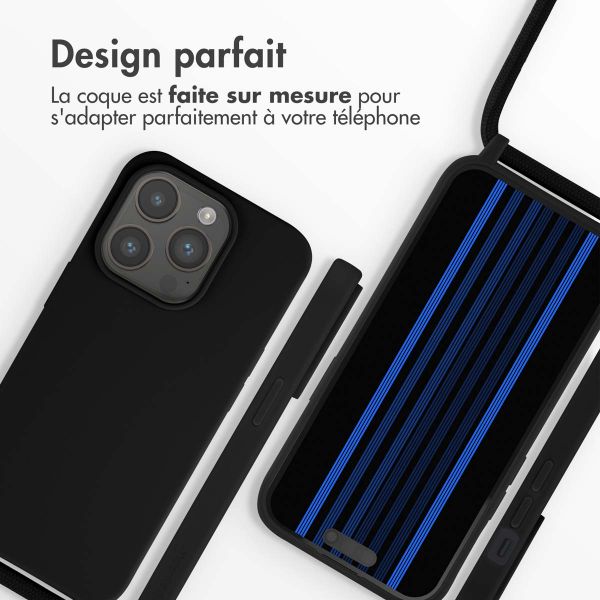 imoshion Coque en silicone avec cordon Apple iPhone 15 Pro - Noir