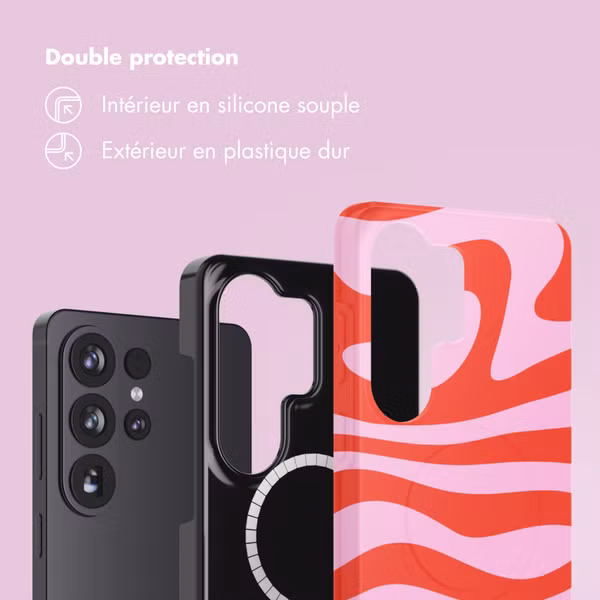 Selencia Coque arrière Vivid avec MagSafe Samsung Galaxy S26 Ultra - Dream Swirl Pink
