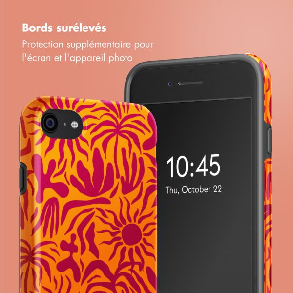 Selencia Coque arrière Vivid Tough iPhone SE (2022 / 2020) / 8 / 7 - Tropical Vibes Apricot