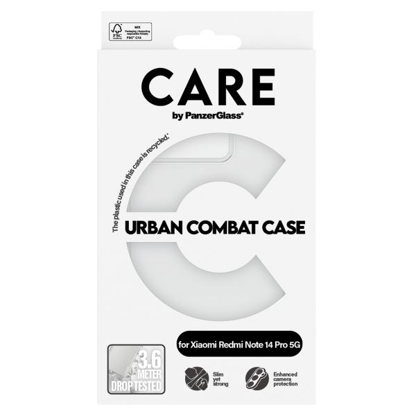 CARE by PanzerGlass Coque Urban Combat MagSafe Xiaomi Redmi Note 14 Pro 4G / 5G / 14 Plus 5G  - Transparent