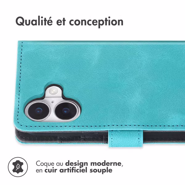 imoshion Etui de télephone portefeuille avec cordon Apple iPhone 17 - Turquoise