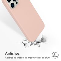 Accezz Coque Liquid Silicone pour l'iPhone 14 Pro Max - Rose