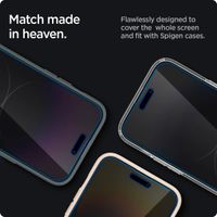 Spigen Protection d'écran en verre trempé GLAStR Privacy Applicator Apple iPhone 14 Pro Max