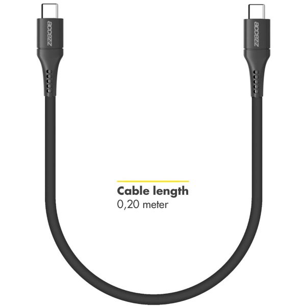 Accezz Câble USB-C vers USB-C Samsung Galaxy S8 - 0,2 mètres - Noir