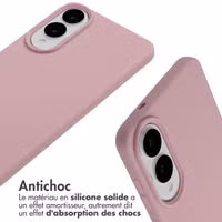 imoshion Coque en silicone avec cordon Samsung Galaxy S25 Edge - Sand Pink