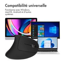 imoshion Souris ergonomique sans fil - Droitier - USB-A - Noir