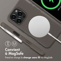 imoshion Coque arrière Color avec cordon amovible et MagSafe Apple iPhone 16 Pro Max - Black Coffee