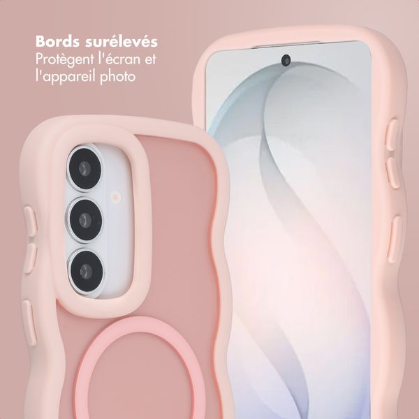 Selencia Coque arrière Wavy avec MagSafe Samsung Galaxy S26 - Soft Pink