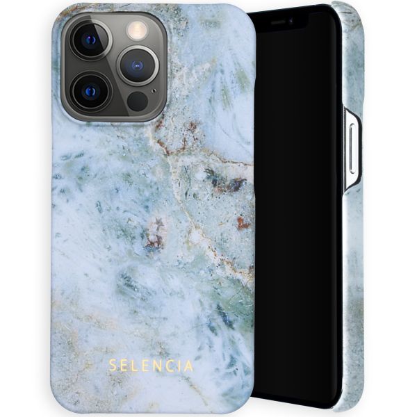 Selencia Coque Maya Fashion iPhone 13 Pro - Marble Blue