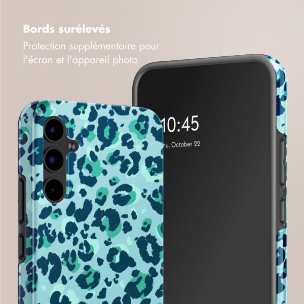 Selencia Coque arrière Vivid Tough Samsung Galaxy A34 - Wild Spots Light Blue