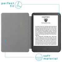 imoshion Design Slim Hard Case Sleepcover Amazon Kindle (2024) / Amazon Kindle (2022) 11th gen - White Graphic
