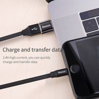 Baseus Adaptateur Micro USB vers USB-C - OTG - Noir