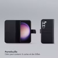 Selencia Étui portefeuille amovible Olyn avec MagSafe Samsung Galaxy S23 - Noir
