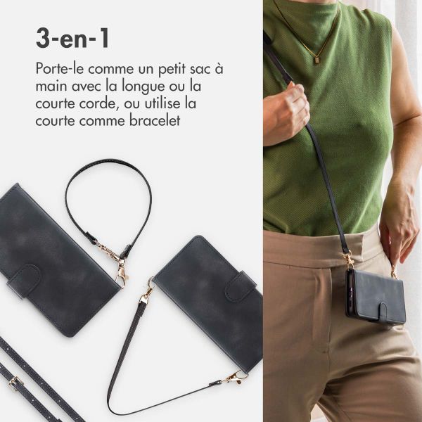 imoshion Etui de télephone portefeuille avec cordon Samsung Galaxy S23 - Noir