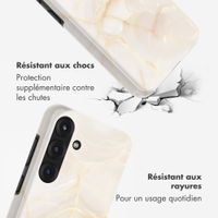 Selencia Coque arrière Vivid avec MagSafe Samsung Galaxy S25 - Golden Beige Marble