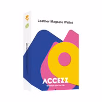 Accezz Porte-cartes en cuir - Compatible avec MagSafe et Qi2 - Coffee Brown