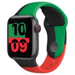 Apple Sport Band Apple Watch Series 1 á 9 / SE (38/40/41 mm) | Series 10 (42 mm) - Taille M/L - Black Unity