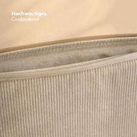 Selencia Pochette ordinateur Corduroy 15-16 pouces - Beige