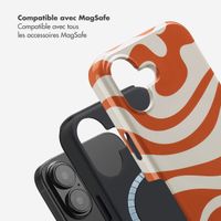 Selencia Coque arrière Vivid Tough avec MagSafe iPhone 16 - Dream Swirl Orange